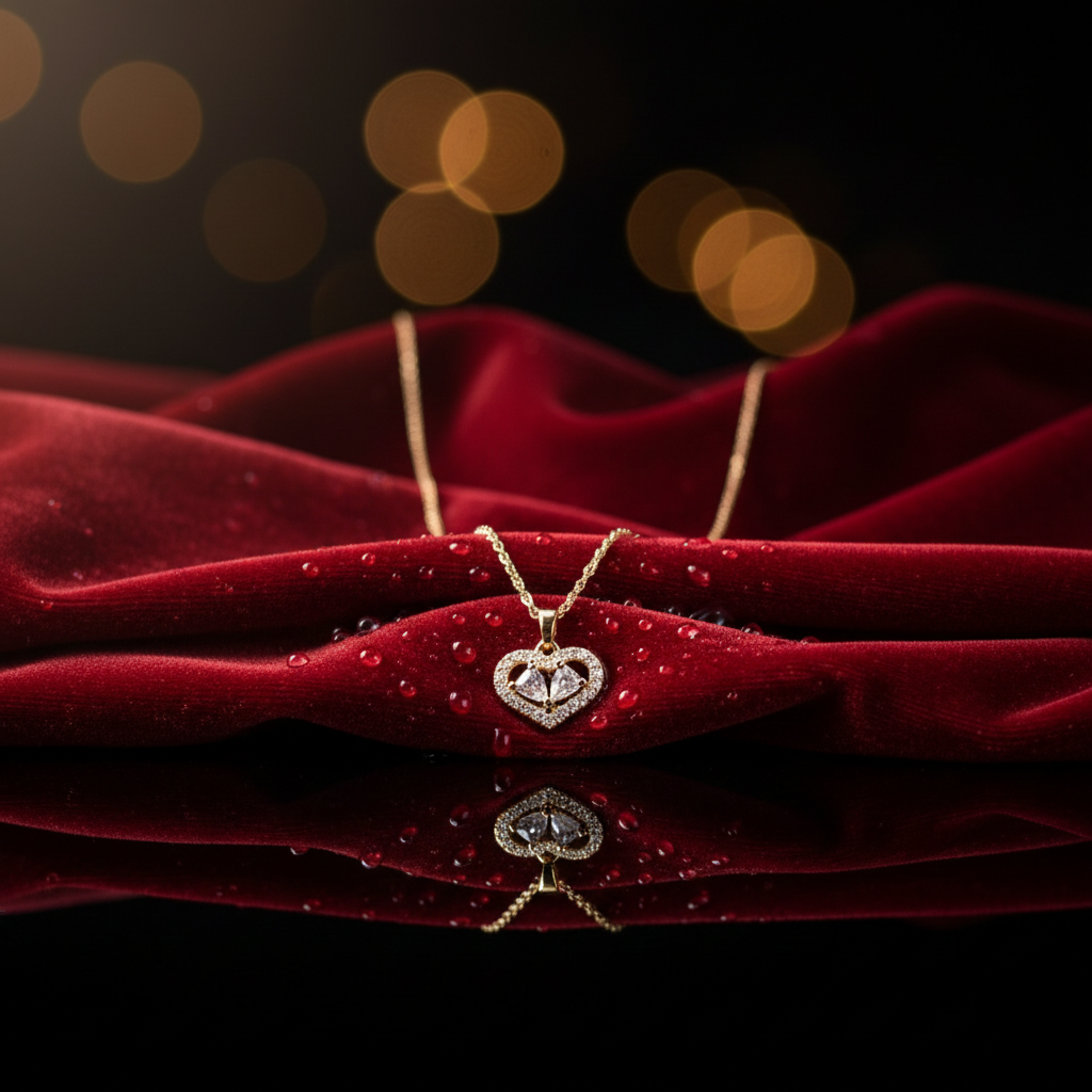 Sweet Heart Pendant Chain - Rose Gold